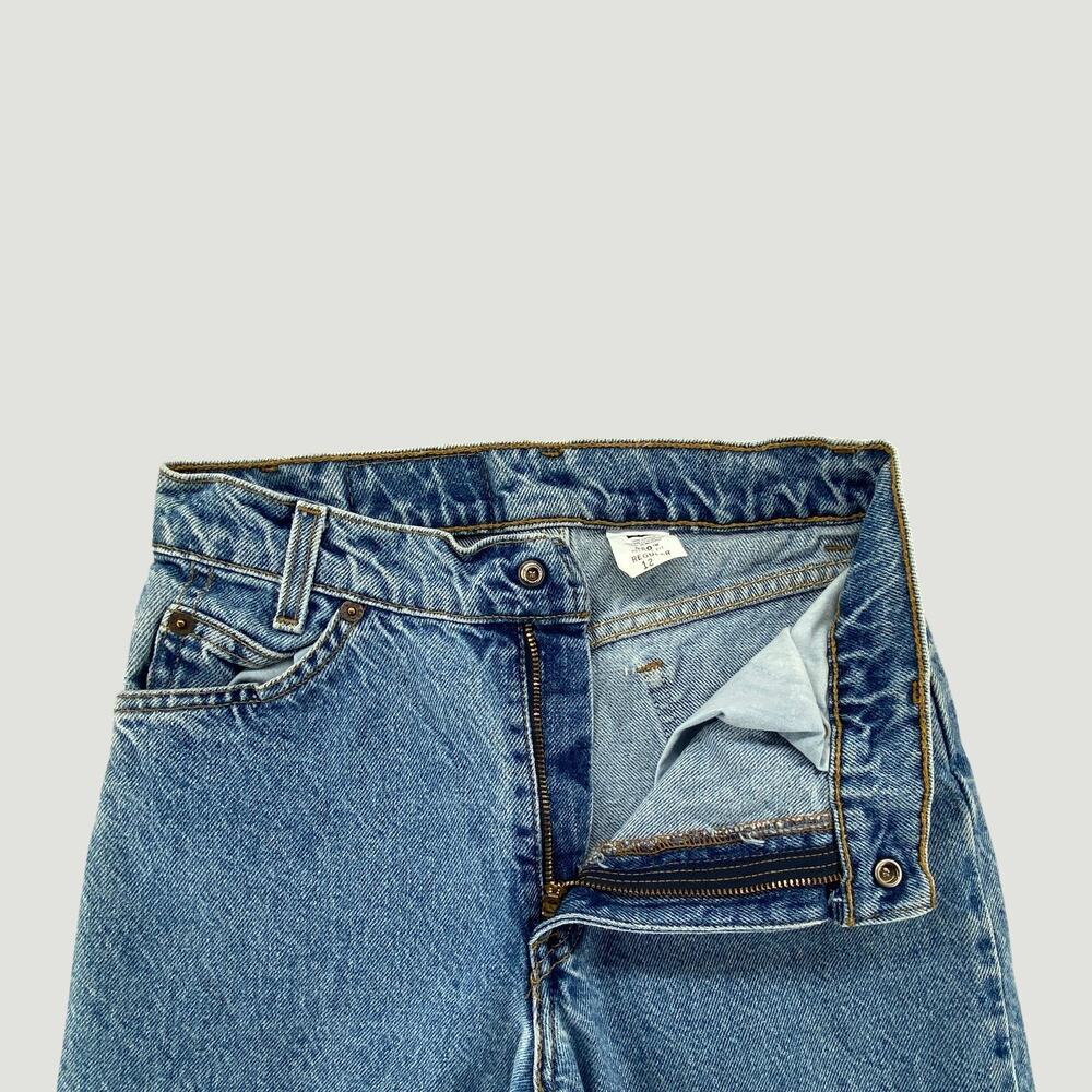 Levis 550 Youth 12 Relaxed Fit Jeans 25x26 Medium Wash Denim - Picture 4 of 10